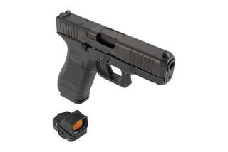 This bundle includes a GLOCK 45 Gen 5 MOS Handgun with Primary Arms SLx RS-10 1x23mm Mini Reflex Sight